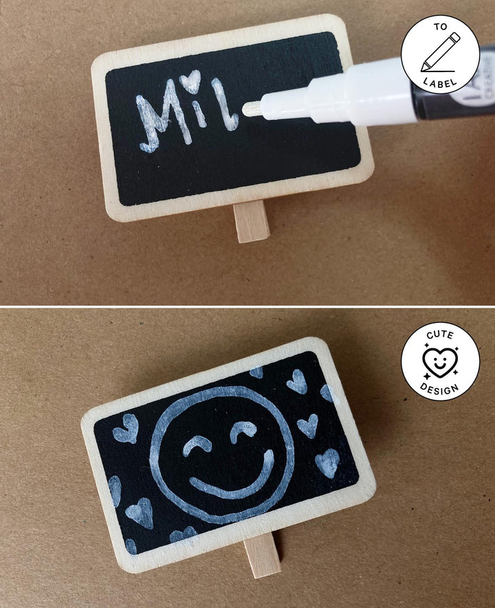 Wooden Heart Chalkboards, 4 pcs.