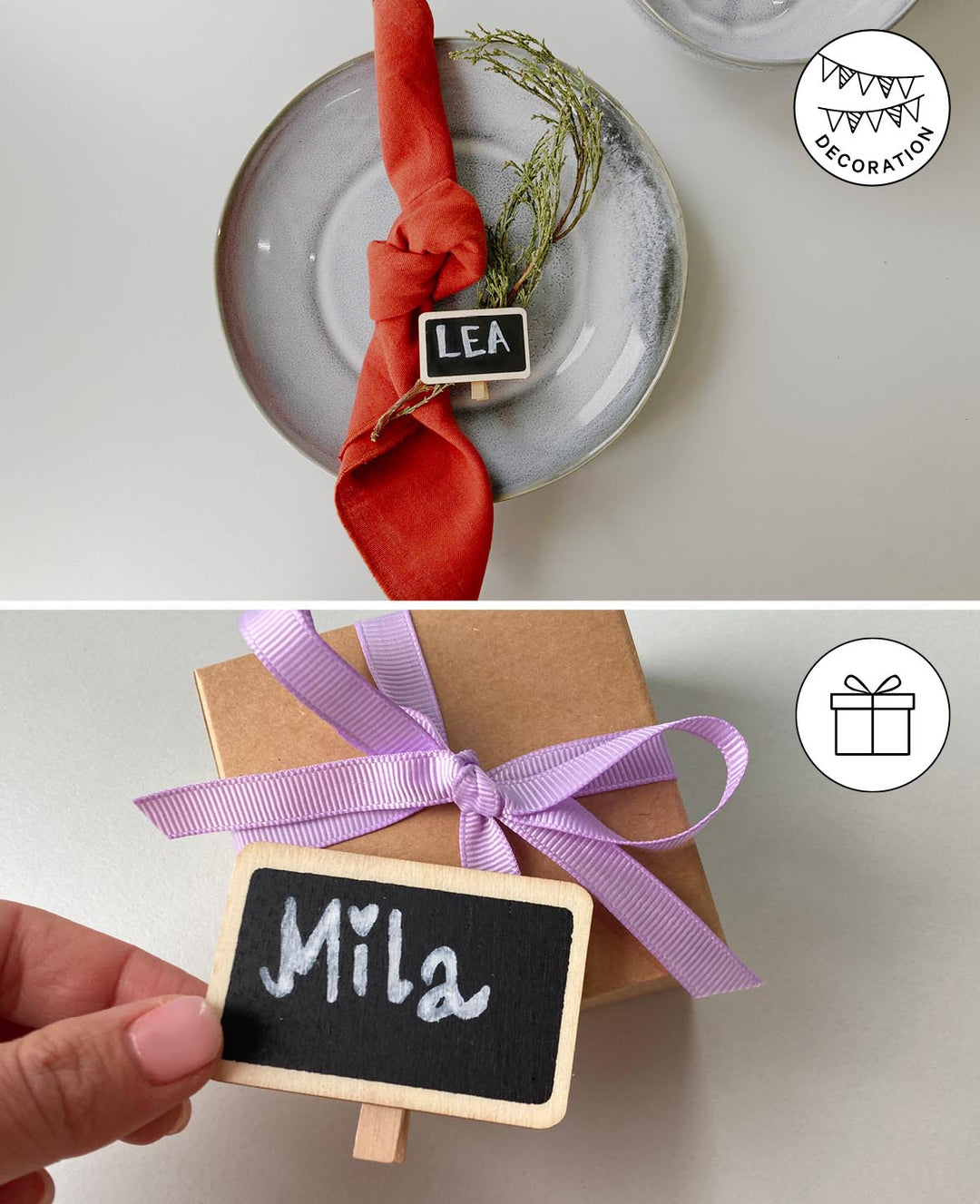 Wooden Heart Chalkboards, 4 pcs.