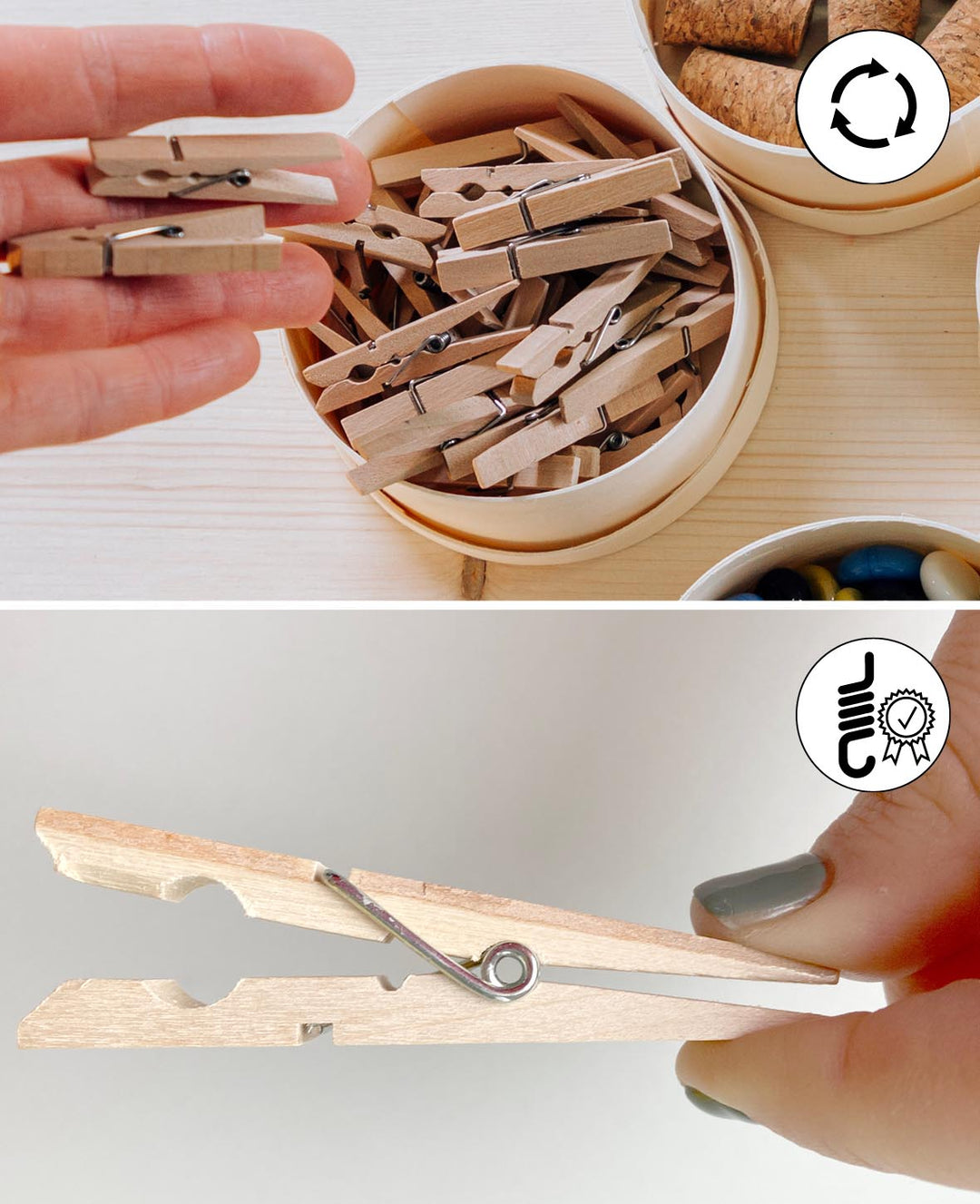 Wooden pegs 25 x 3 mm, 50 pcs.