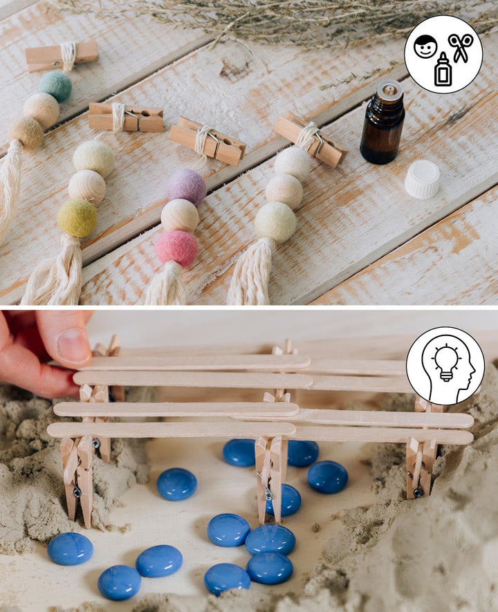 Wooden pegs 72 x 9 mm, 24 pcs.