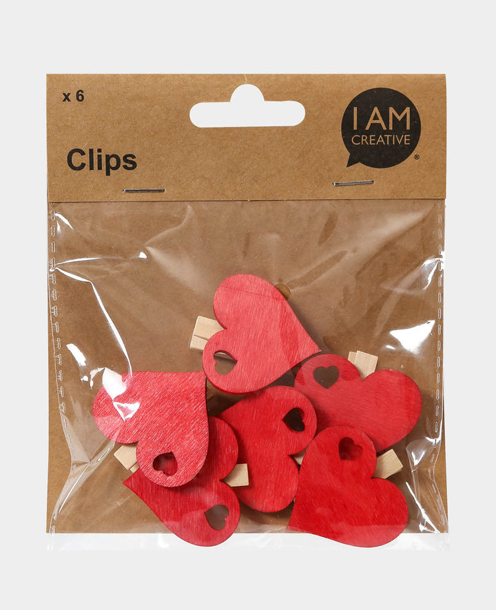 Heart clamp III red, 6 pcs.