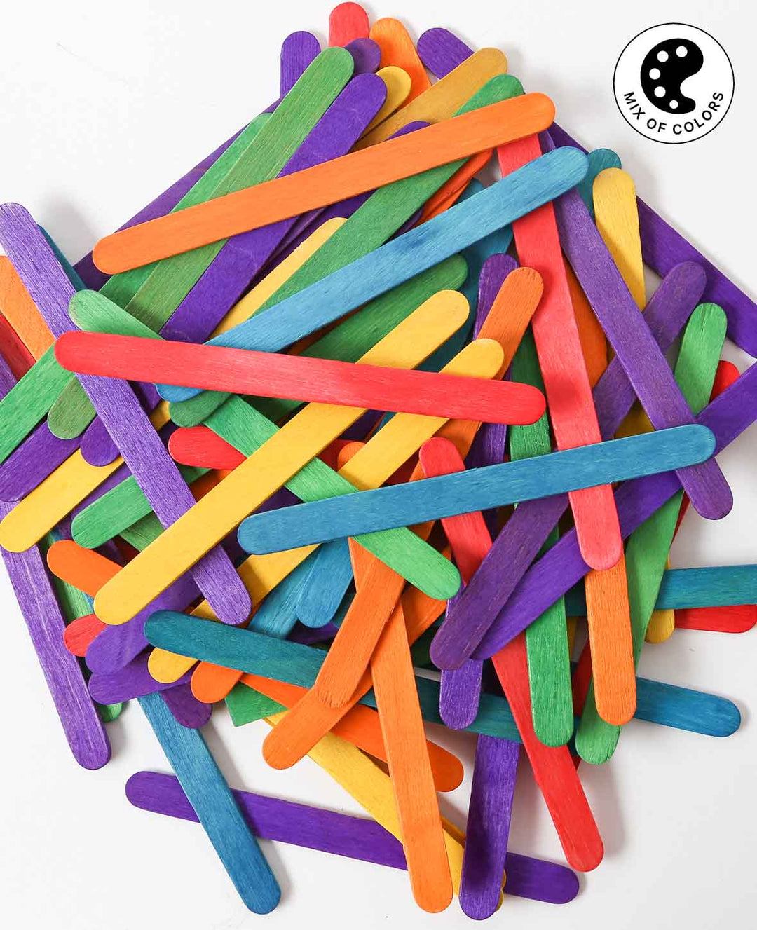 Craft sticks, colorful, 110 x 11 mm, 72 pcs.