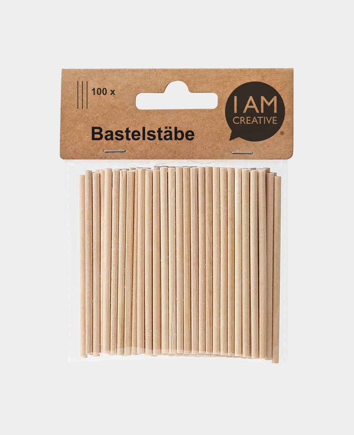 Wooden sticks, 80 x 3 mm, 100 pcs.