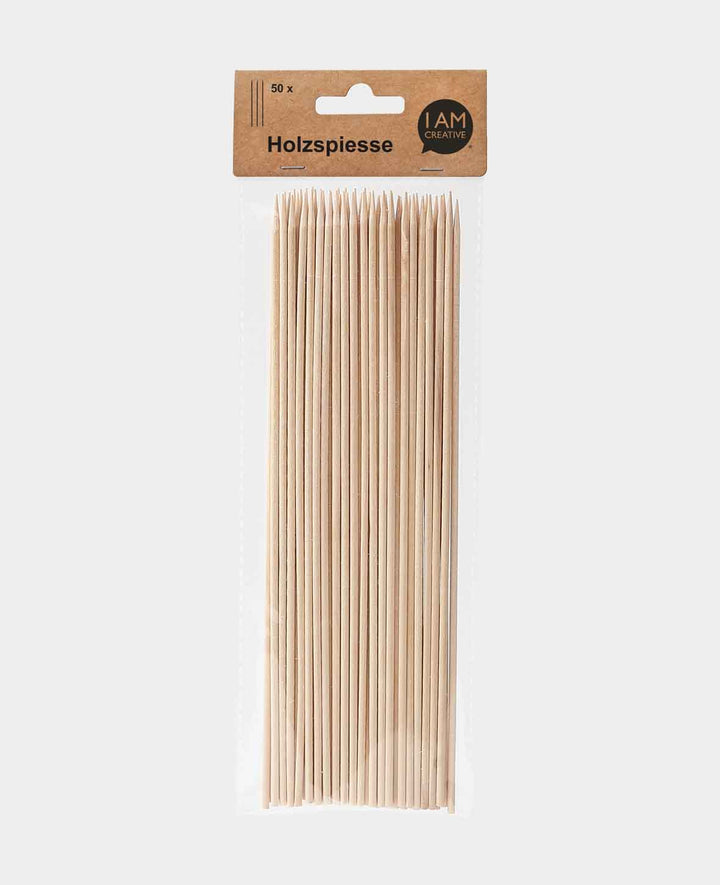 Wooden skewers natural 200 x 2.5 mm, 50 pcs.