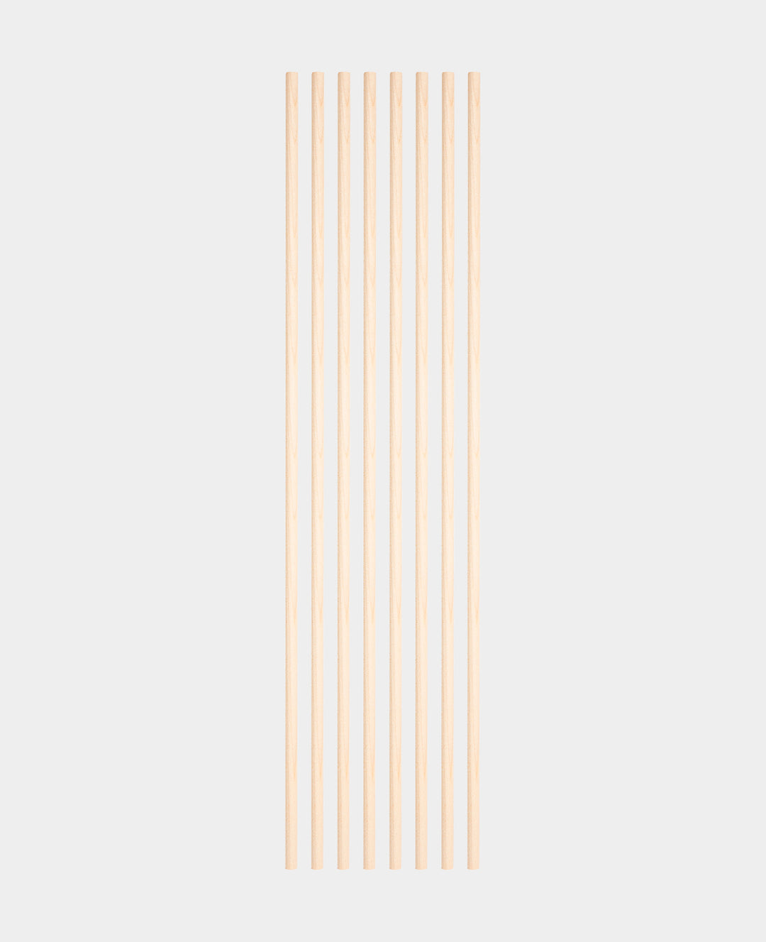 Bâton en bois rond, 30 cm x 5 mm, marron, 8 pièces