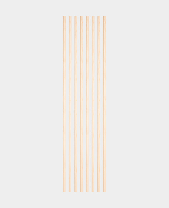 Bâton en bois rond, 30 cm x 5 mm, marron, 8 pièces