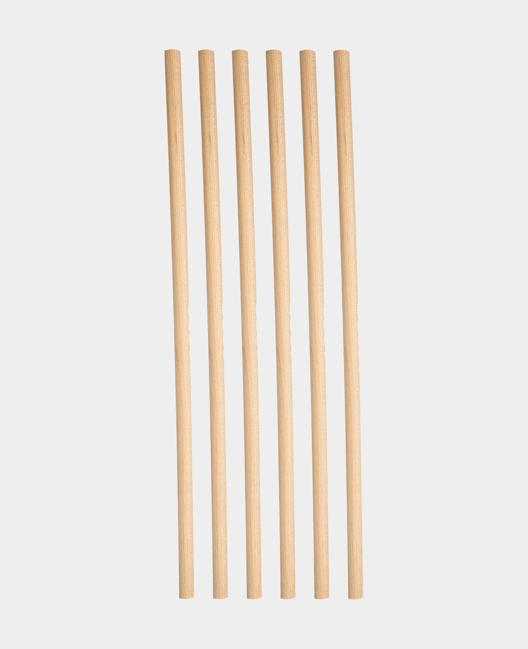 Bâton en bois rond, 30 cm x 9 mm, marron, 6 pièces.