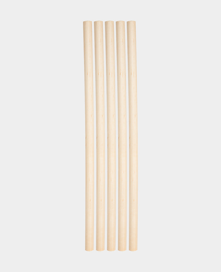 Holzstab rund, 30 cm x 12 mm, Braun, 5 Stk.