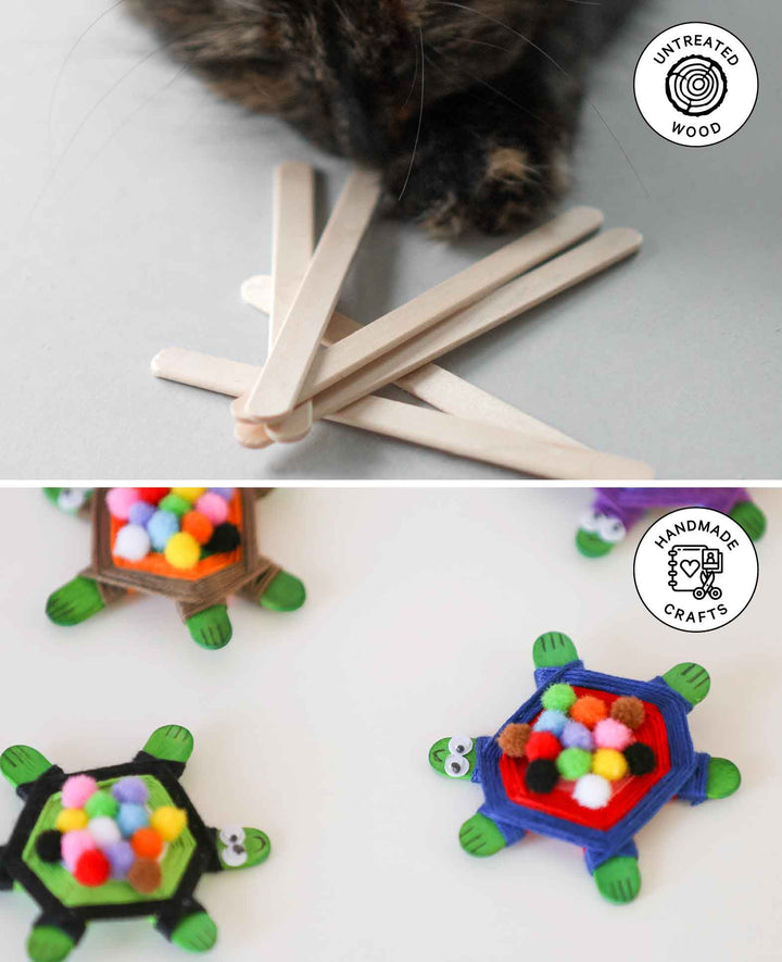 Bâtonnets de bricolage, 65 x 10 mm, 100 pcs.