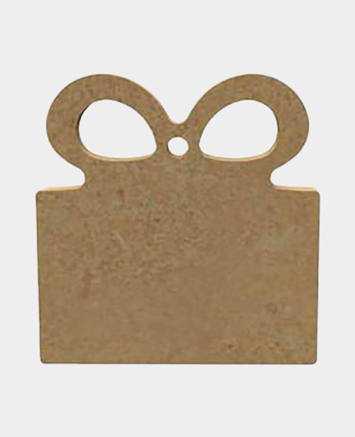 MDF-Deko Geschenk, 10 x 0.5 x 10 cm, Braun, 1 Stk.