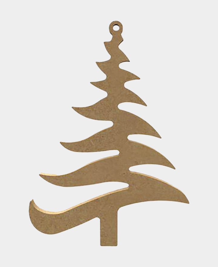 MDF-Deko Weihnachtsbaum, 10 x 0.5 x 15 cm, Braun, 1 Stk.