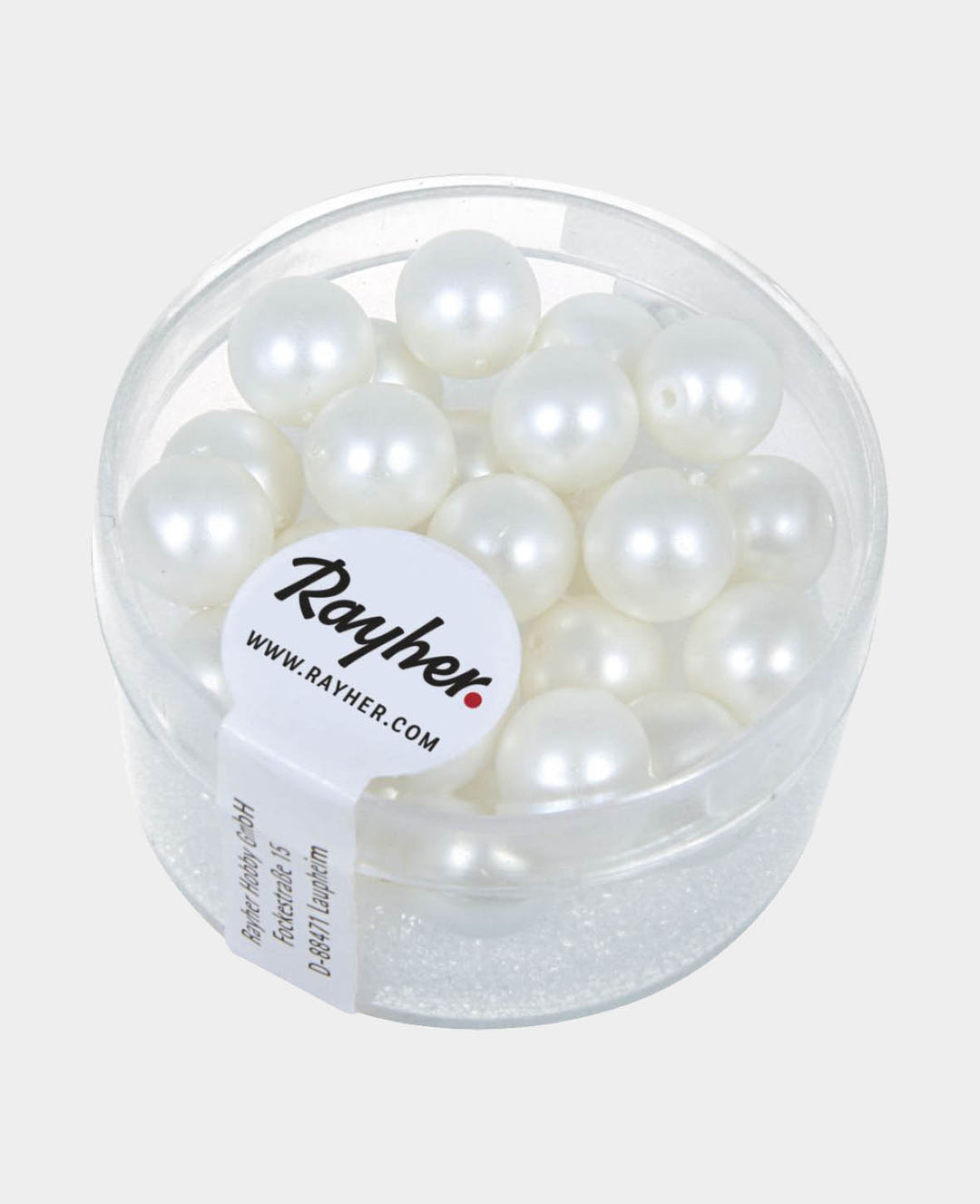 Renaissance Glaswachsperlen schneeweiss, matt, ø 8 mm