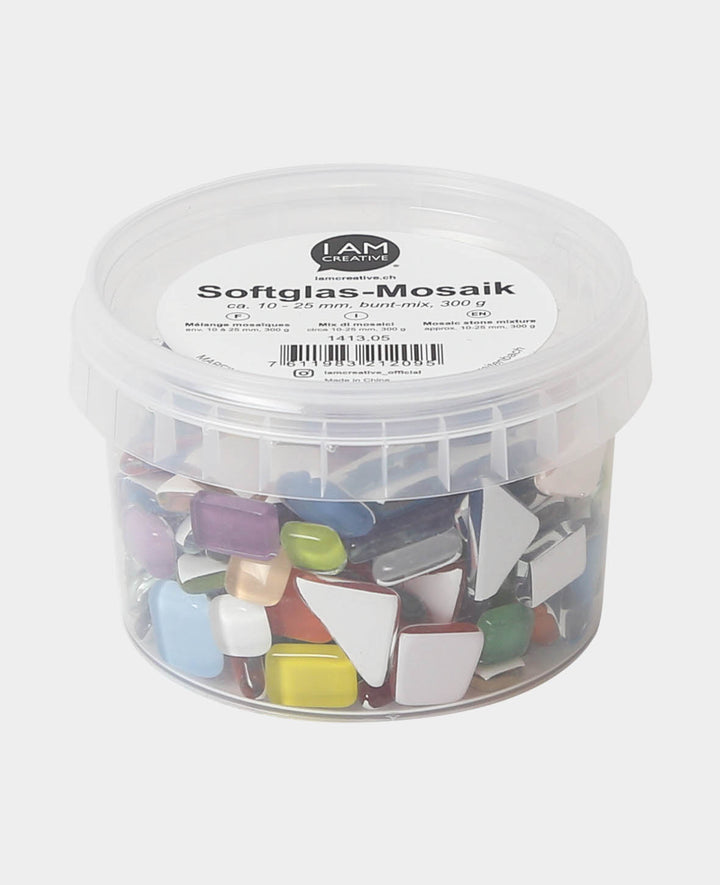 Soft Glass Mosaic Colorful Mix, 10-25 mm