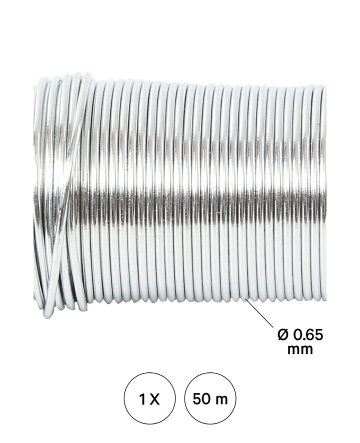 Wickeldraht für Floristik und Basteln, Grün, 0.65 mm x 50 m, 100 g