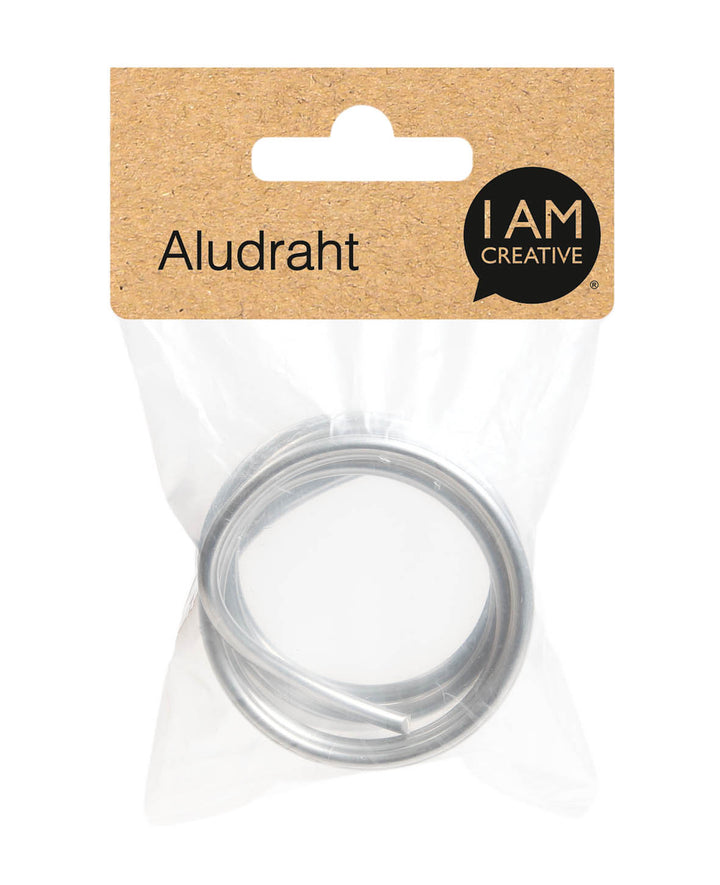 Alu Metalldraht weich, Silber, 5.0 mm x 2 m
