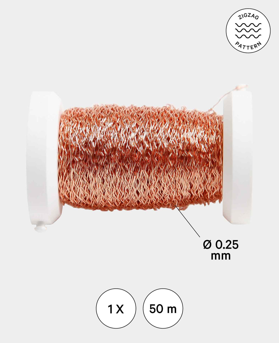 Effect Metal Wire, Copper, 0.25 mm x 50 m