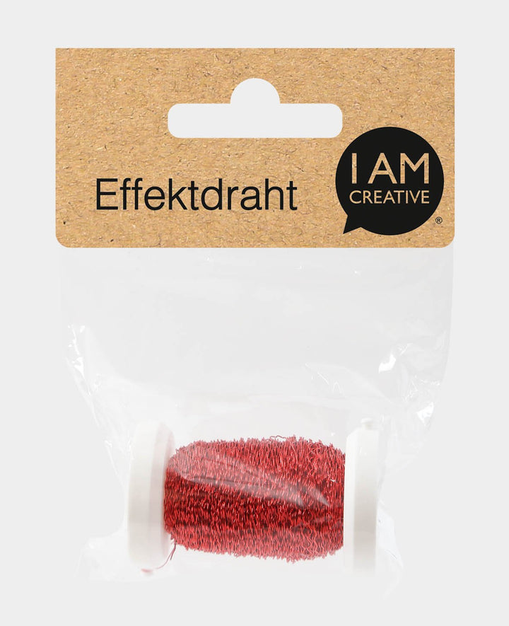 Effekt Metalldraht, Rot, 0.25 mm x 50 m