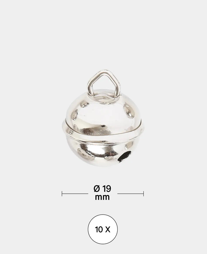 Glöckchen Silber, ø 19 mm, 10 Stück