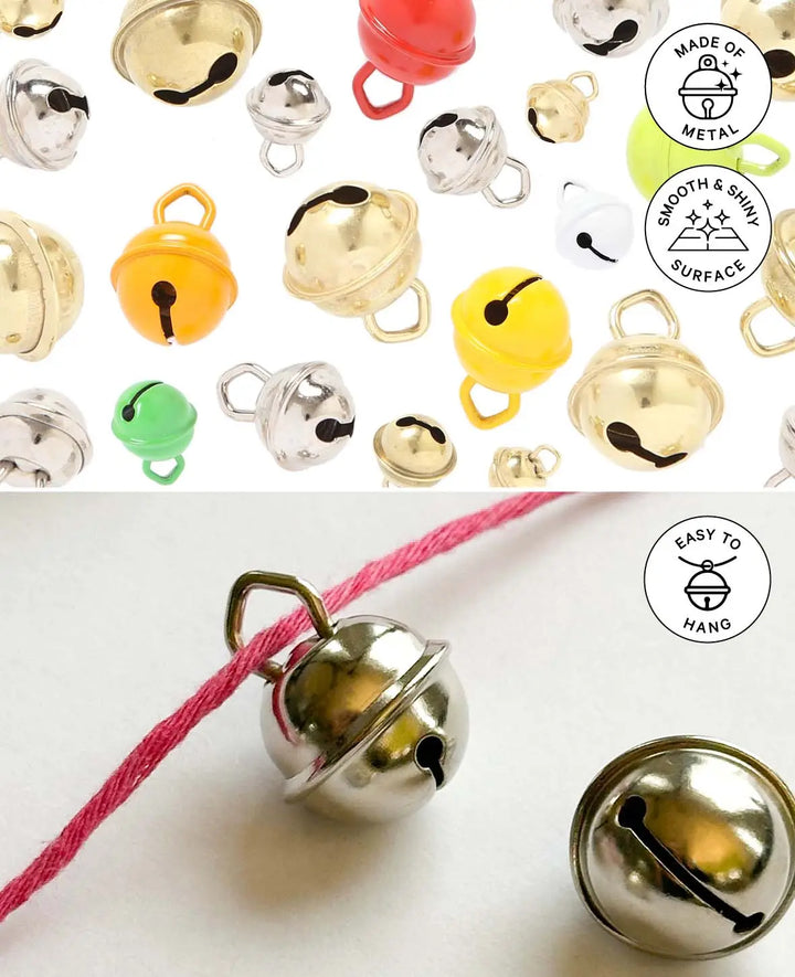 Bells gold, ø 11 mm, 10 pieces