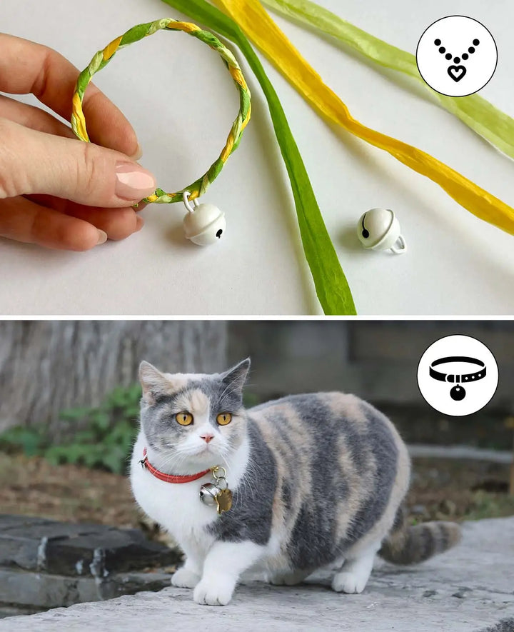 Bells, white, ø 15 mm, 5 pieces
