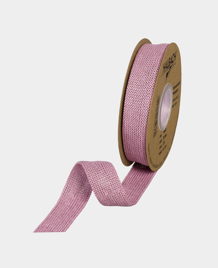 Knitted paper yarn tube, ø 25 mm x 5 m, light berry