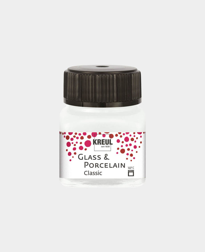 KREUL Glas- &amp; Porzellanfarbe, Cremeweiss, 20 ml
