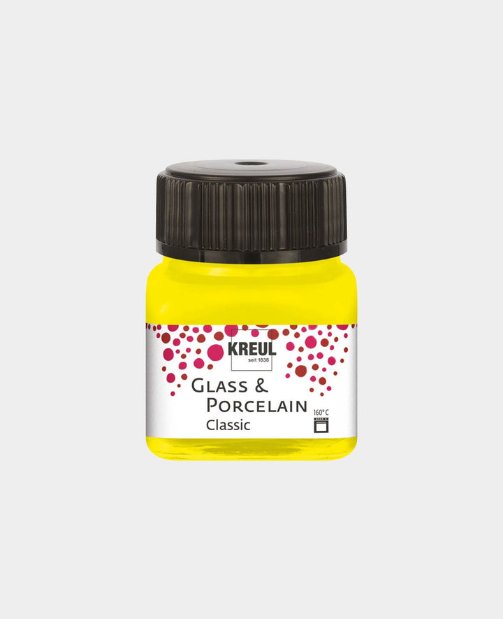 KREUL Glass &amp; Porcelain Paint, Canary Yellow, 20 ml