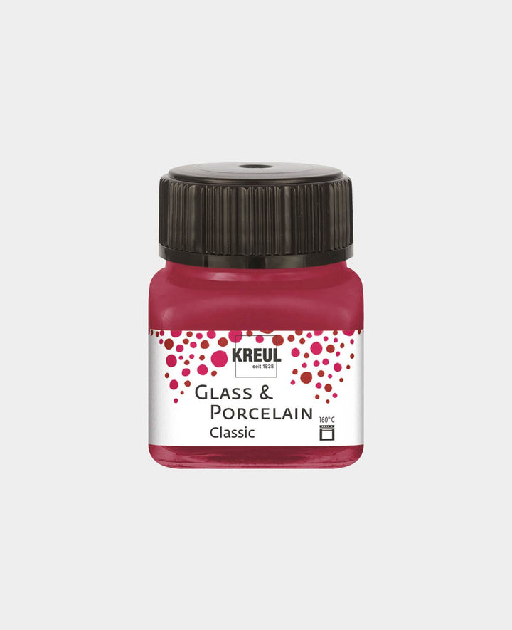 Peinture verre et porcelaine KREUL, Rouge grenat, 20 ml