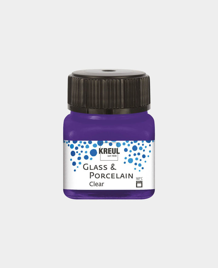 KREUL Peinture pour verre et porcelaine, transparent / violet, 20 ml