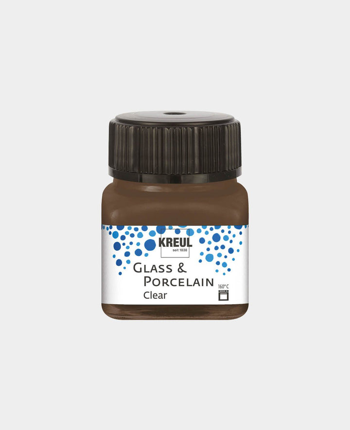 KREUL Glass &amp; Porcelain Paint Transparent / Espresso Brown, 20ml