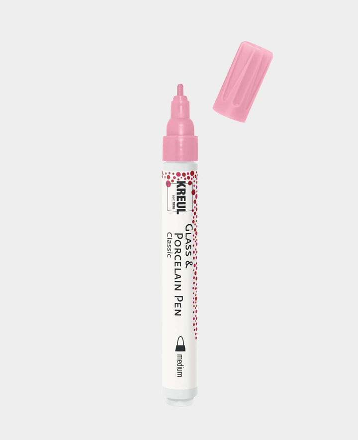 KREUL Glass &amp; Porcelain Pen Classic Medium Rose