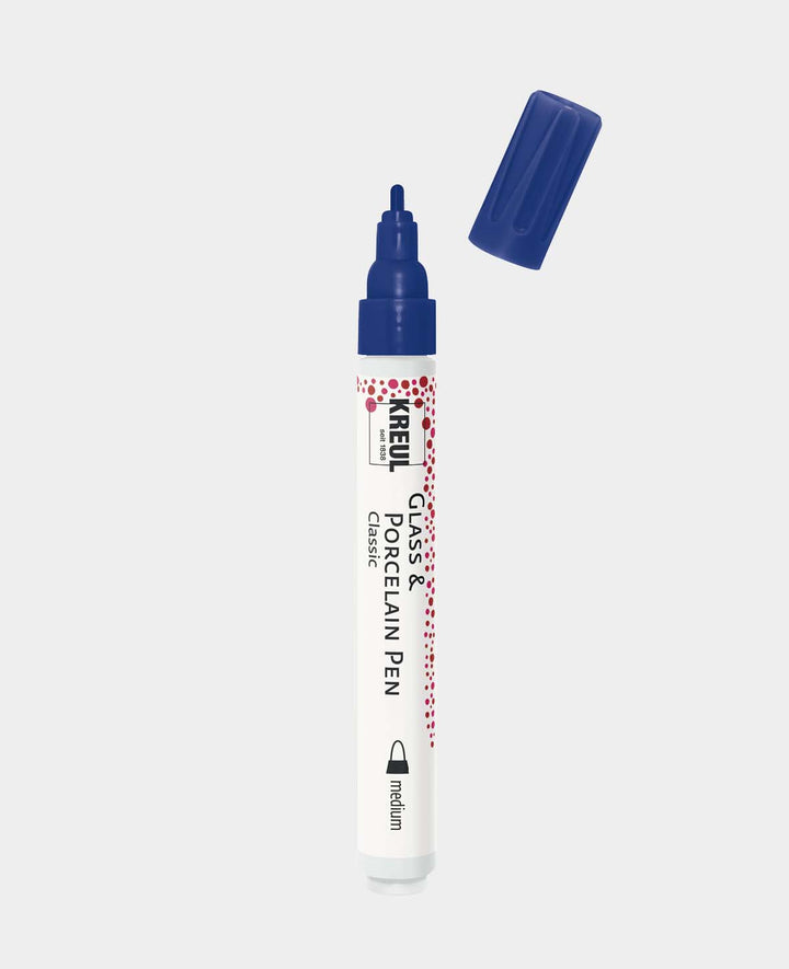 KREUL Glass &amp; Porcelain Pen Classic Medium Royal Blue