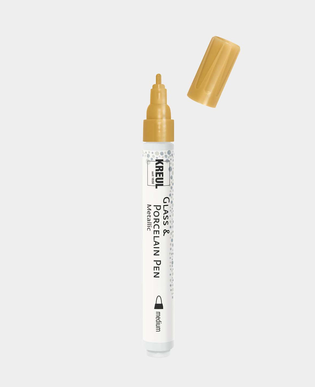 KREUL Glas- &amp; Porzellanstift Metallic medium Gold