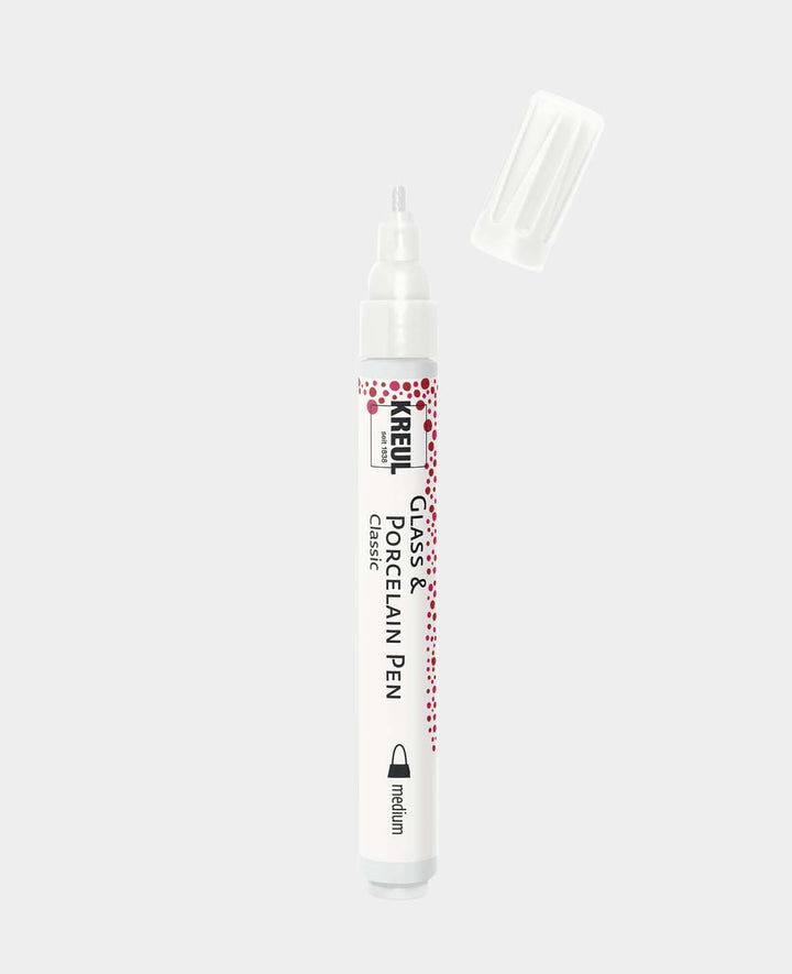 KREUL Glass &amp; Porcelain Pen Classic Medium White