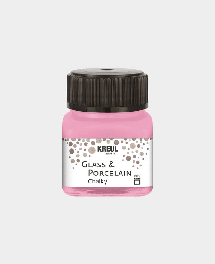 KREUL Peinture pour verre et porcelaine Chalky, Candy Rose, 20 ml