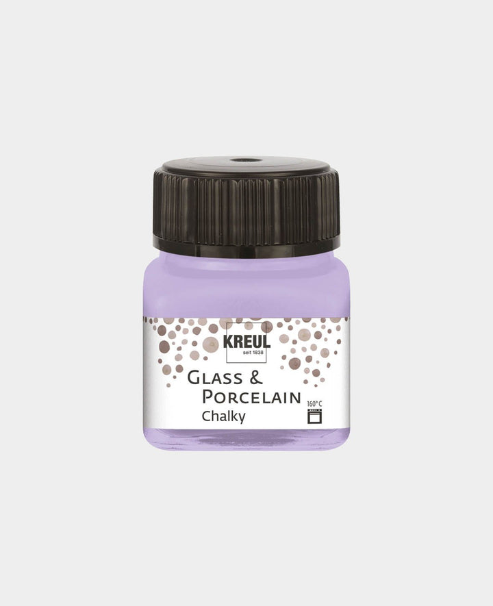 KREUL Peinture pour verre et porcelaine Chalky, Lavande douce, 20 ml