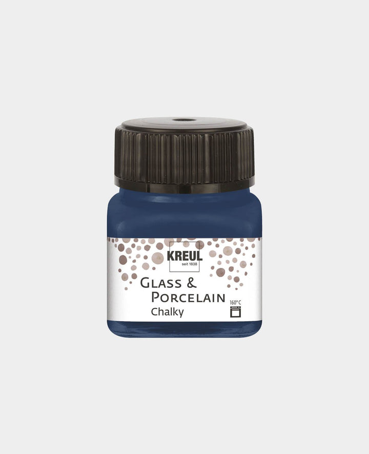 KREUL Glas &amp; Porzellanfarbe Chalky, Navy Blue, 20 ml
