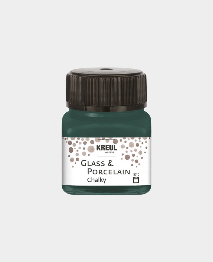 KREUL Peinture pour verre et porcelaine Chalky, Vert Cottage, 20 ml