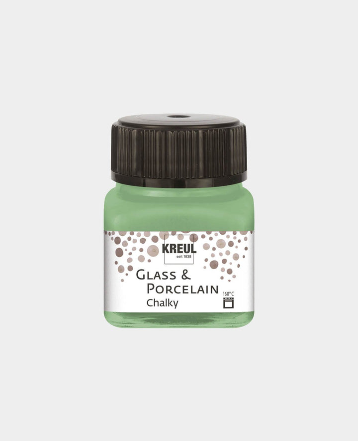KREUL Glass &amp; Porcelain Chalky Paint, Rosemary Green, 20 ml