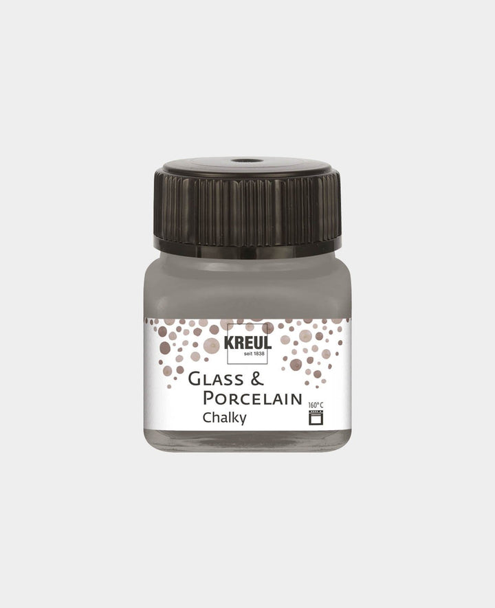 KREUL Peinture pour verre et porcelaine Chalky, Smoky Stone, 20 ml