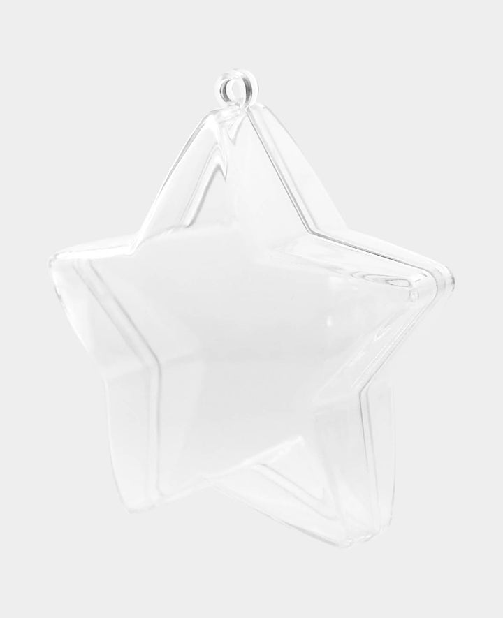 Kunststoffform Stern, Transparent, 80 mm, 3 Stk.
