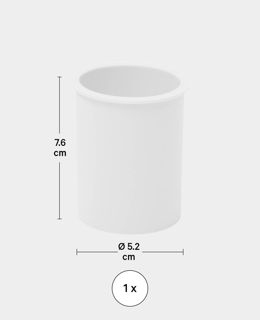 Silicone Mold, Tealight and Taper Candle Holder, ø 52 x 76 mm