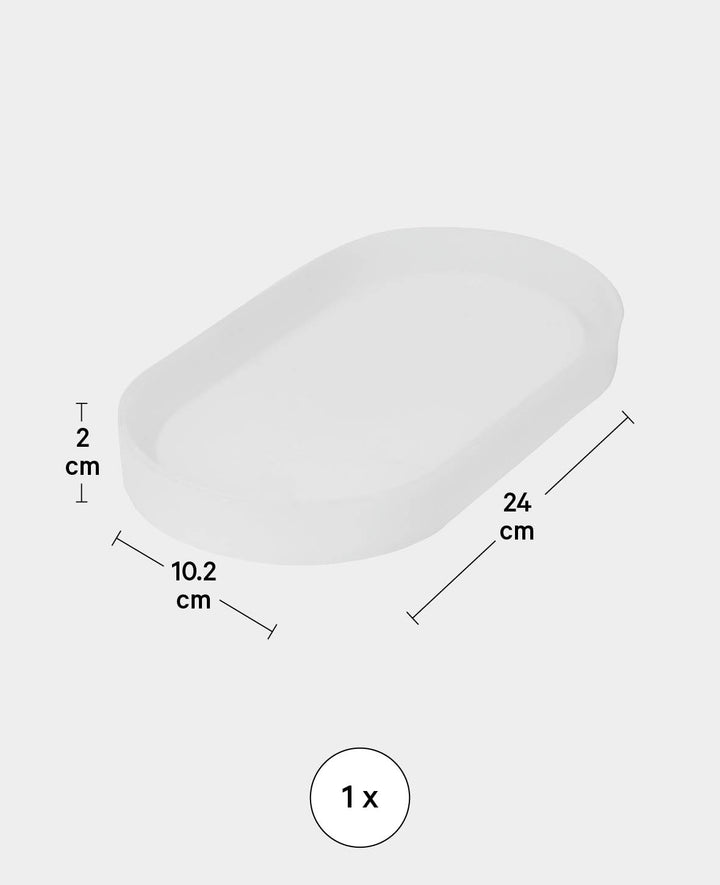 Moule en silicone, dessous de verre ovale grand, 240 x 102 x 20 mm