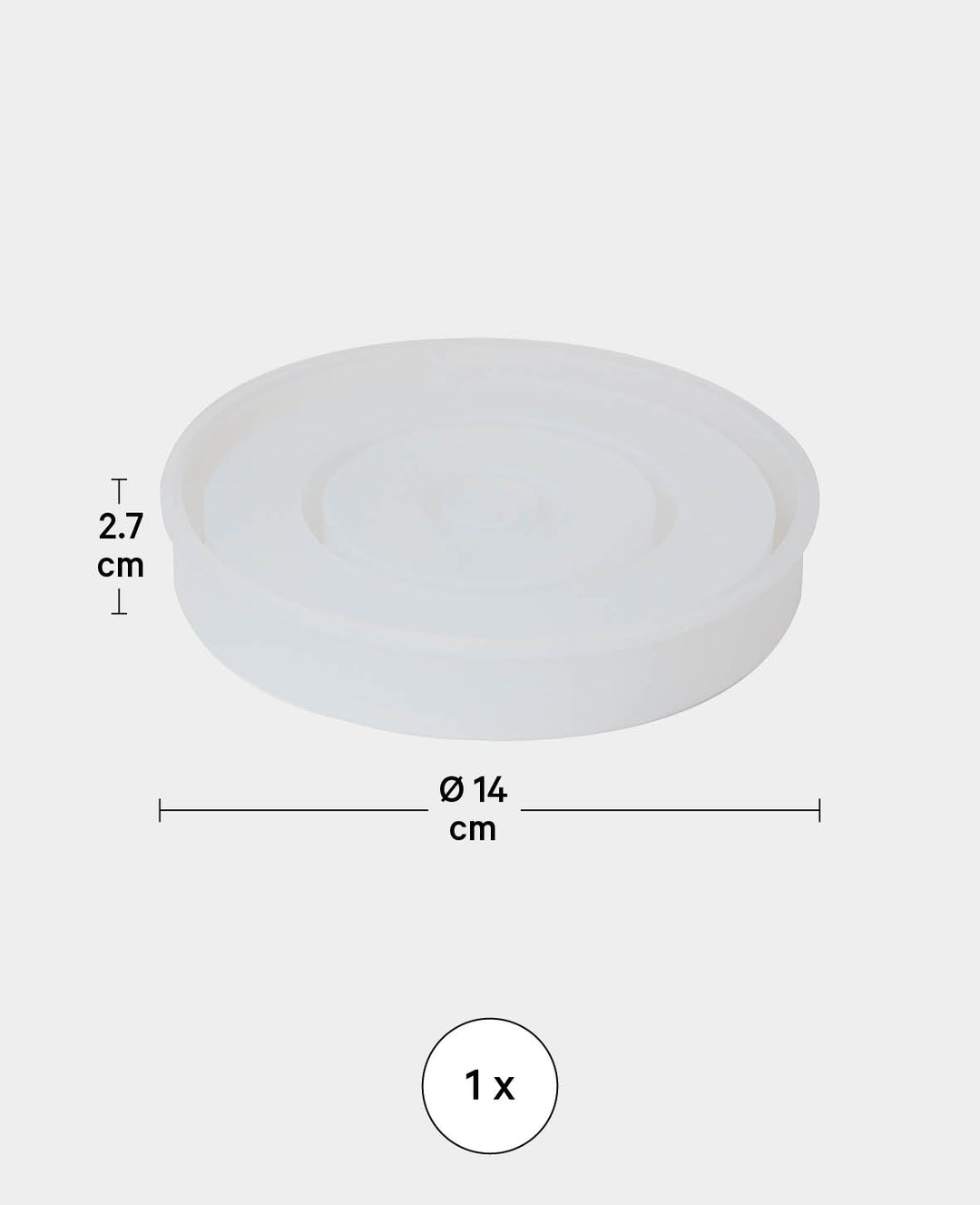 Silikon Giessform, Stabkerzenhalter, ø 140 x 27mm