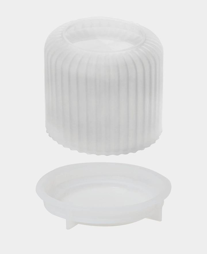 Silicone mold, fluted jar with lid, ø 76 x 100 mm