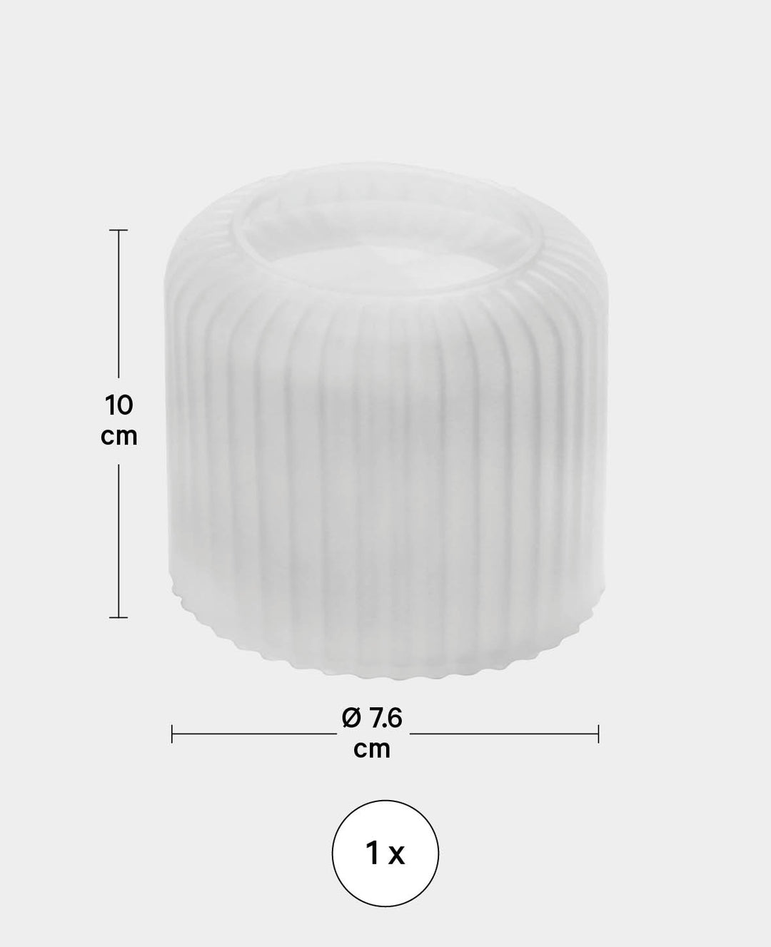 Silicone mold, fluted jar with lid, ø 76 x 100 mm