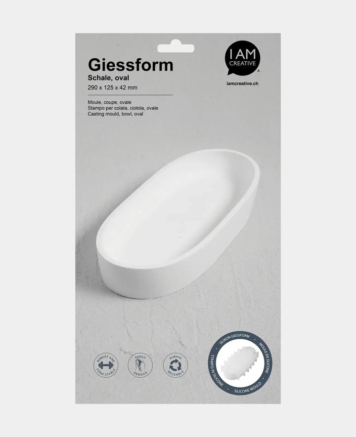 Moule en silicone, coupelle ovale, 290 x 125 x 42 mm