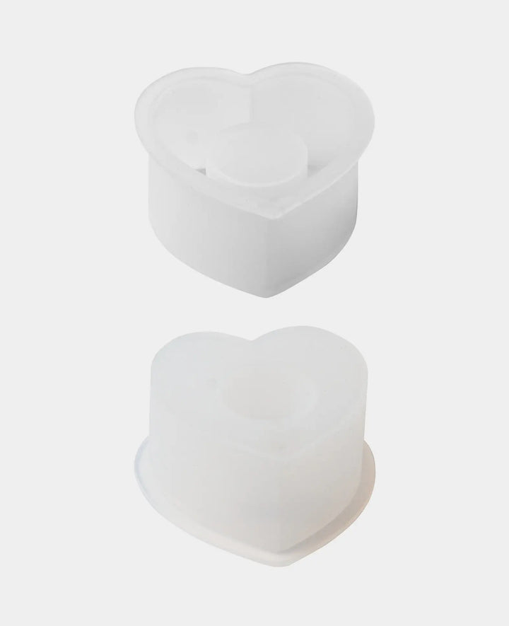 Silicone Mold, Heart Taper Candle Holder, 45 x 45 x 25 mm