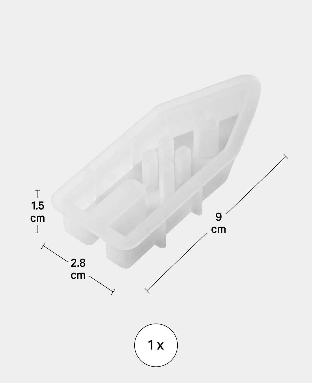 Silicone Mold, House for Taper Candle Holder, 90 x 28 x 15 mm