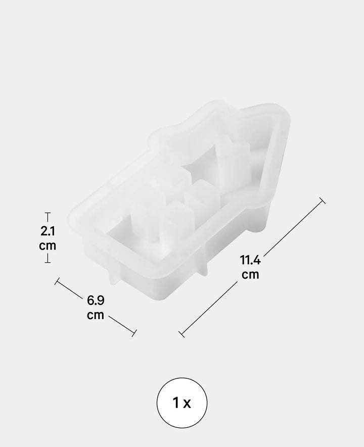 Silicone Mold, Decorative House, 114 x 69 x 21 mm